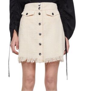 Rodebjer Canvas Thando Fringe Mini Skirt New Size Small